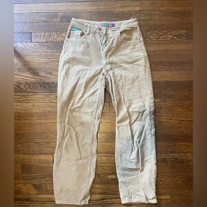 Empyre Tan Khaki Tori 90’s Skater Baggy Y2K Corduroy Pants Size 1 Small